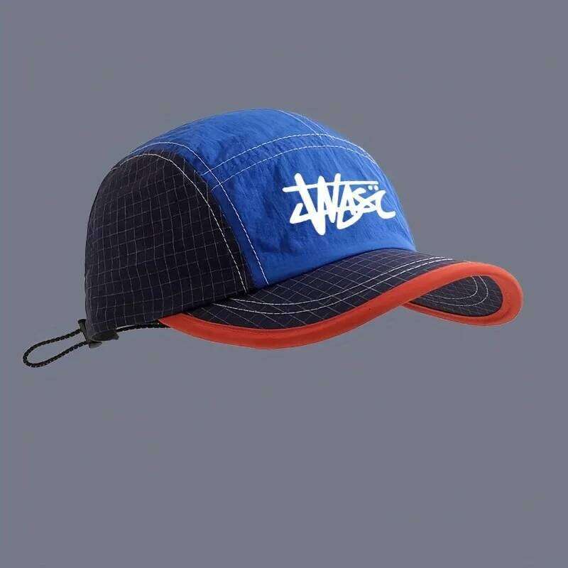 2025 New Short Brim Hat Men's Color Block Summer Lightweight Quick-Dry Five-Panel Baseball Cap Outdoor Running Sports Visor W260626 - view 6