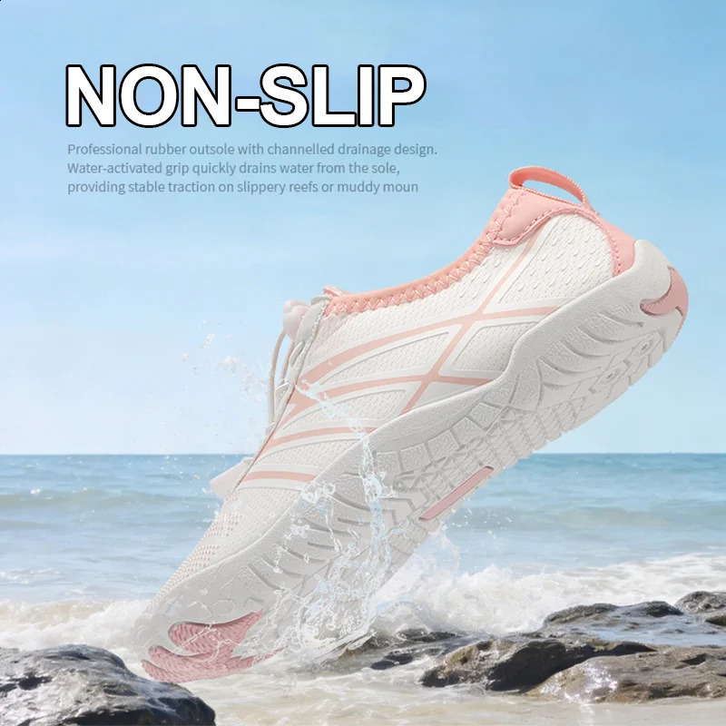 Aqua Shoes For Women Men Barefoot Water AntiSlip QuickDrying Outdoor Beach Upstream Wading Swimming Shoe Mens Sneakers Unisex 260626