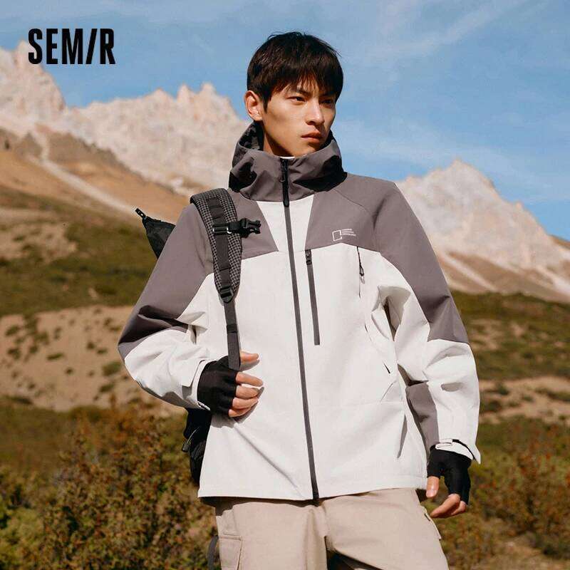 Semir Down Jacket Men Three-in-One 2024 Winter New Colorblocked Stand-Up Collar Protective Outerwear W260626 - view 3