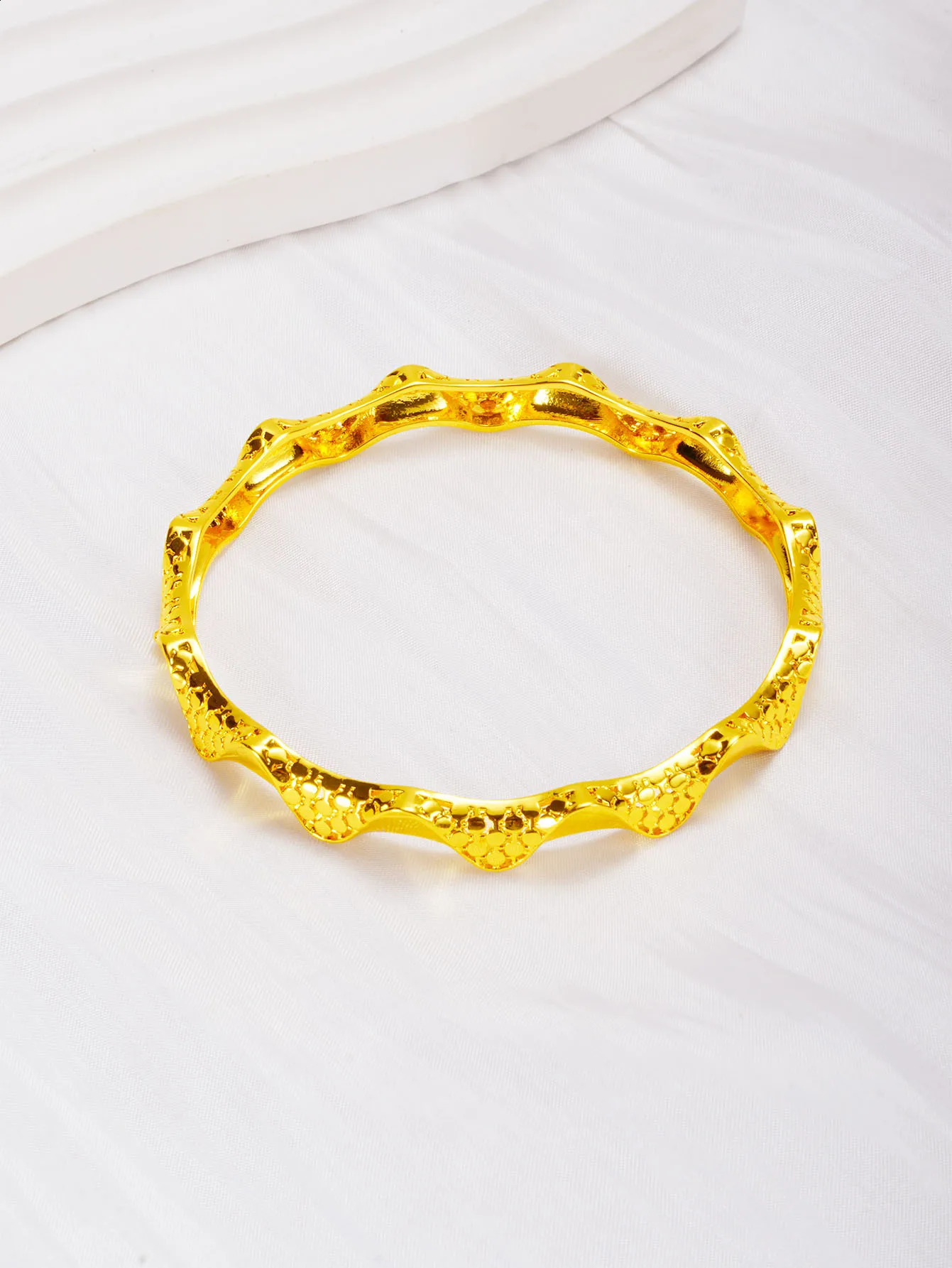 y Gold Color Twist Bracelets Copper Indian Bangle for Women African Jewellery Brazilian Bangles Wedding ner Bracelets 260626 - view 4