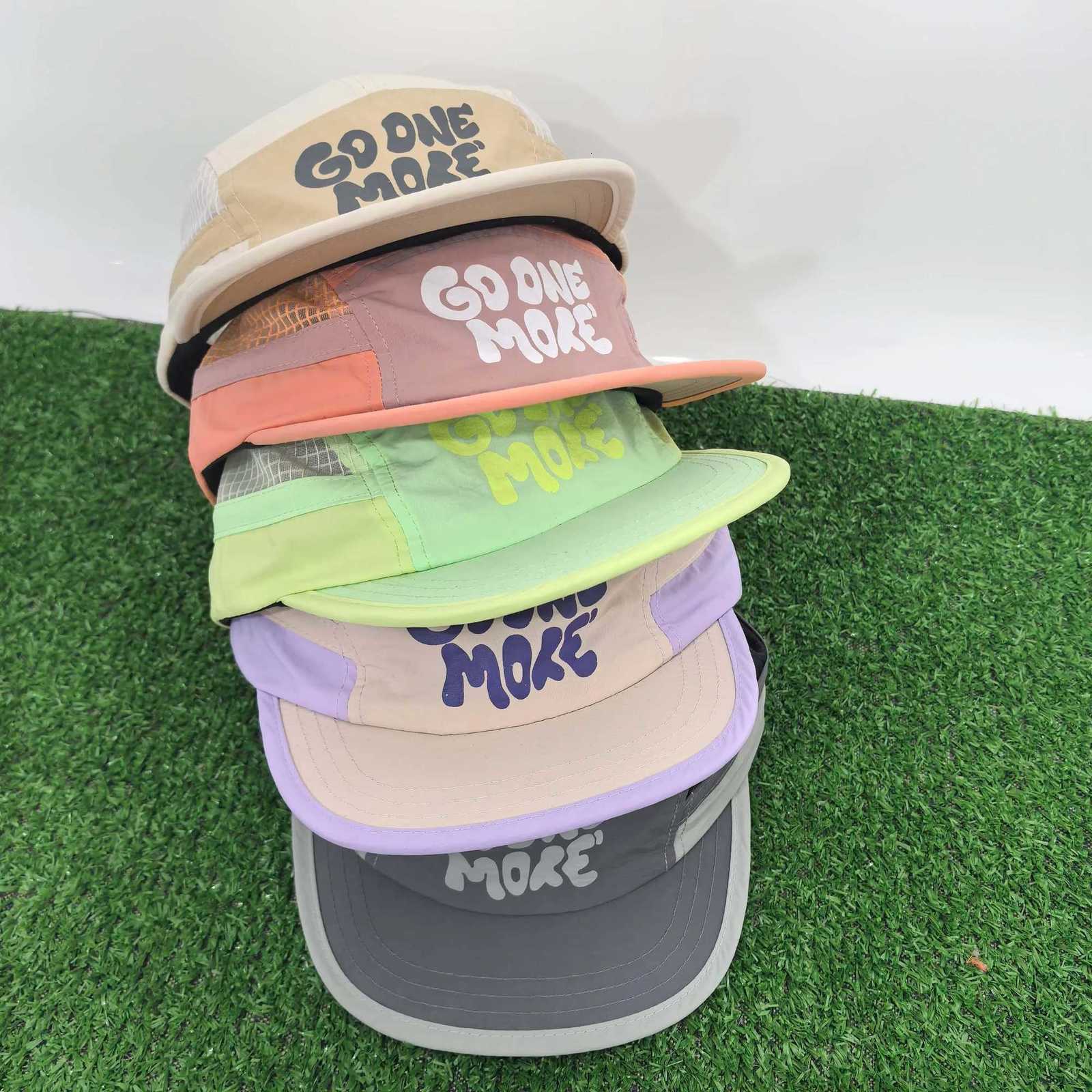 Sale GO ONE MORE Hot Letter Print 5 Panel Quick Dry Mesh Splicing Baseball Outdoor Sports Running Hats for Men Women M260626 - view 4