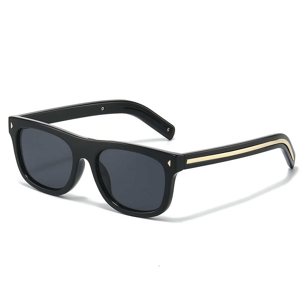 2026 New Style Square Sunglasses, Fashionable Metal Single-Line Decoration, Ins-Style Sunglasses For Men And Women - view 6