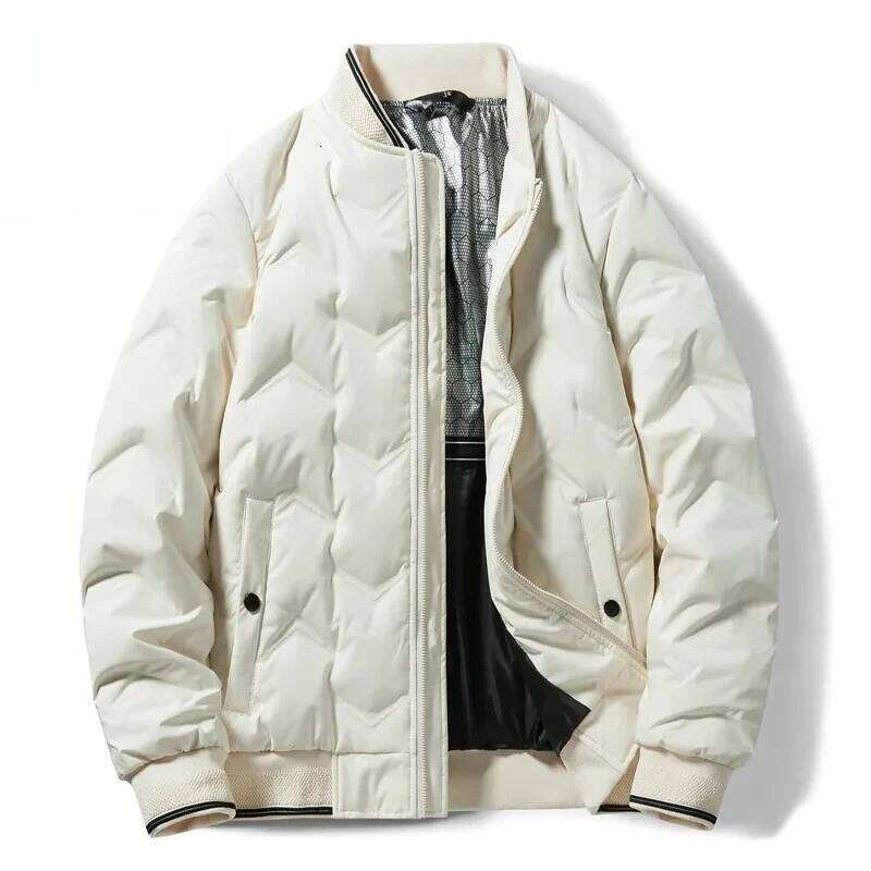 2025 Men Jacket Premium Baseball Collar Outdoor Work Windproof Warm Parka Solid Color Ultra Light Comfort Winter Down Coat W260626 - view 3