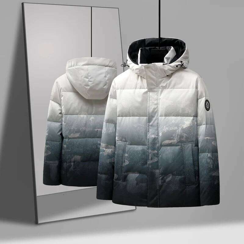 Fashionable High-quality Outdoor Hiking Camping Trend Gradient Down Versatile Windproof Breathable and Warm Jacket W260626 - view 5