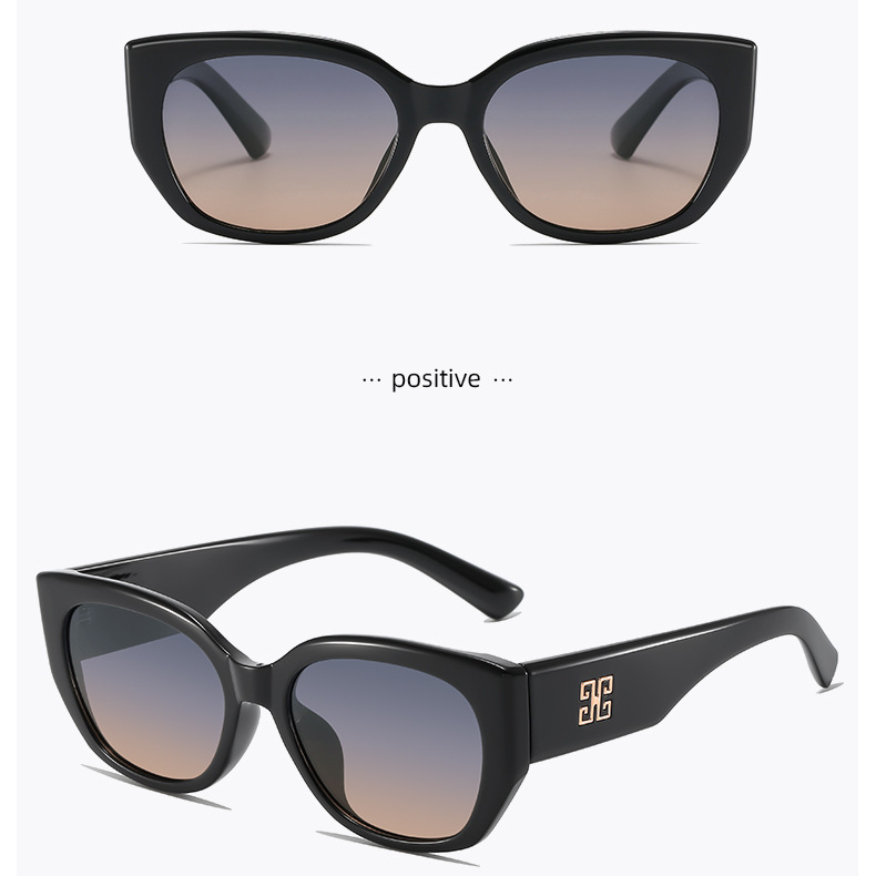 Women's Designer's New Internet Famous Luxury And High-end Sunglasses Women's Large Frame Retro Cat Eyes Women's Cat Eyes Fashiona - view 8