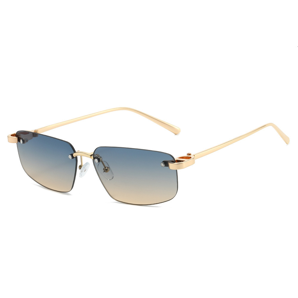 26 New Models Of Metal Frameless Square Millennium Hot Girls' Style Sunglasses, Stylish And Uv-Protective