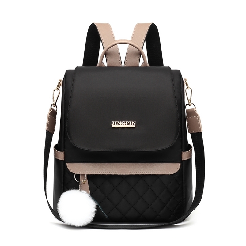 Fashionable womens backpack adjustable shoulder straps multiple back styles zipper clre polyester lining suitable for v y260615