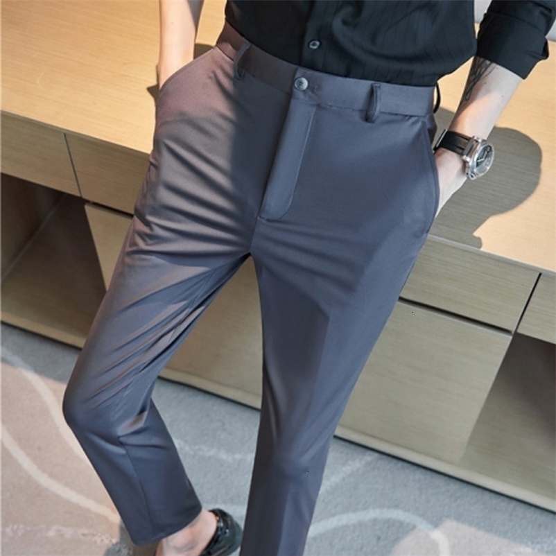 29-42 Mens Summer Pants Thin Straight Pants with No Trace No Ironing Fabric Silky and Cool Feeling 260625 - view 4