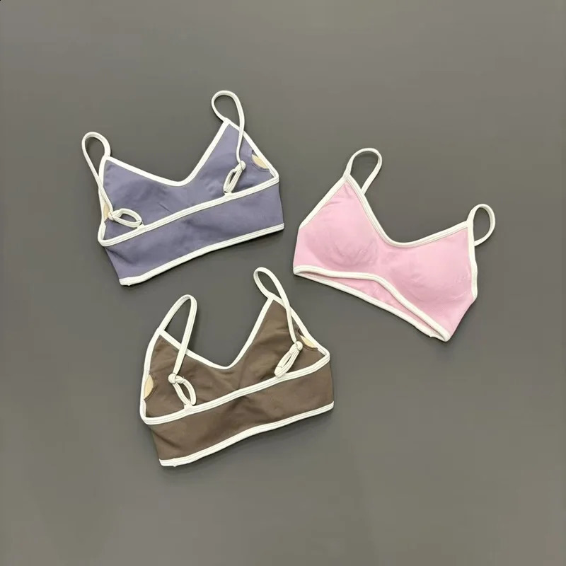 Contrastline Bra Women Backless Knitted Sports Bra Solid Color Gym Fitness Top With Chest Cushion Sexy Suspender Yoga Sports Bra 260626 - view 4