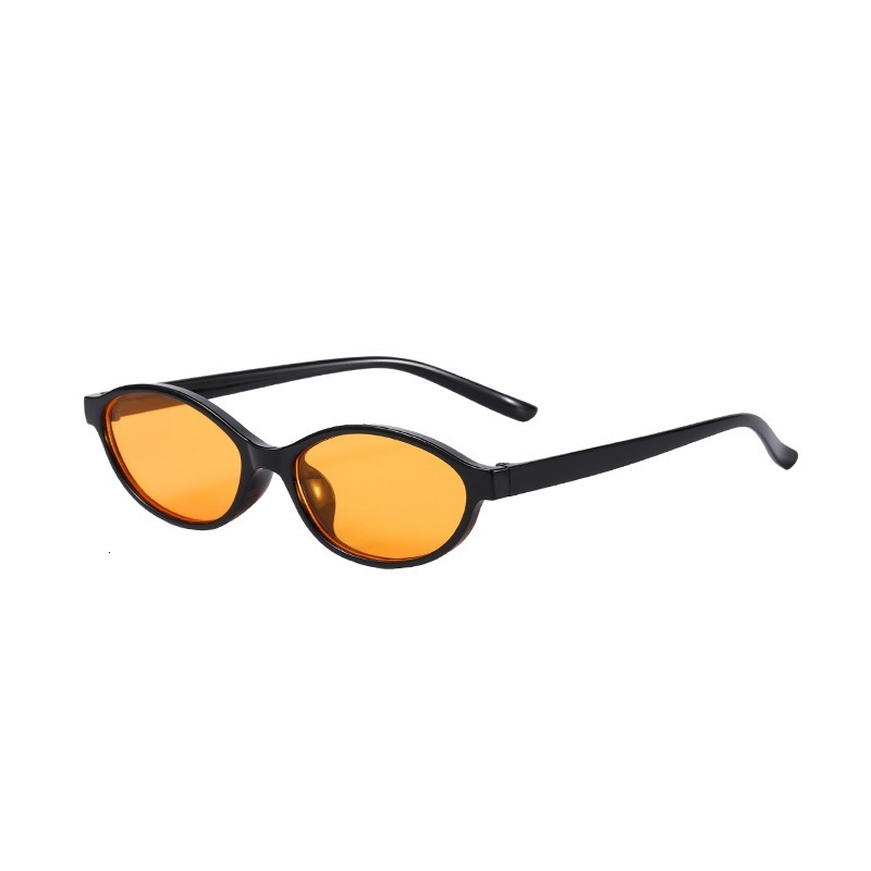 Unique trendy narrow frame oval sunglasses for women high quality cross border beach sun protection UV protection internet celebrity sunglasses - view 6