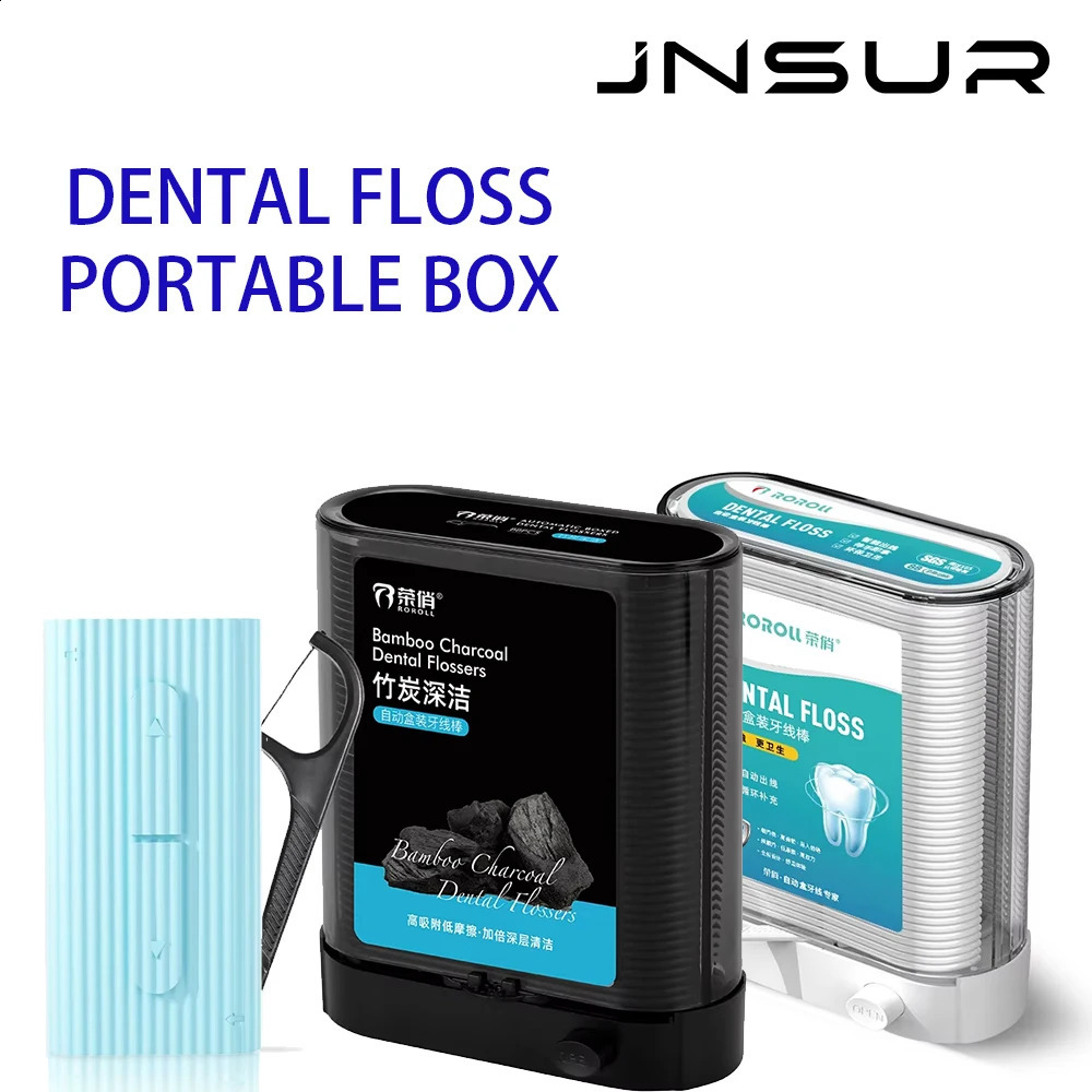 Push Pull Portable Dental Floss Storage Box Automatic dental floss Hilo Teeth Cleaning Tooth Pick Disposable Toothpicks 260626