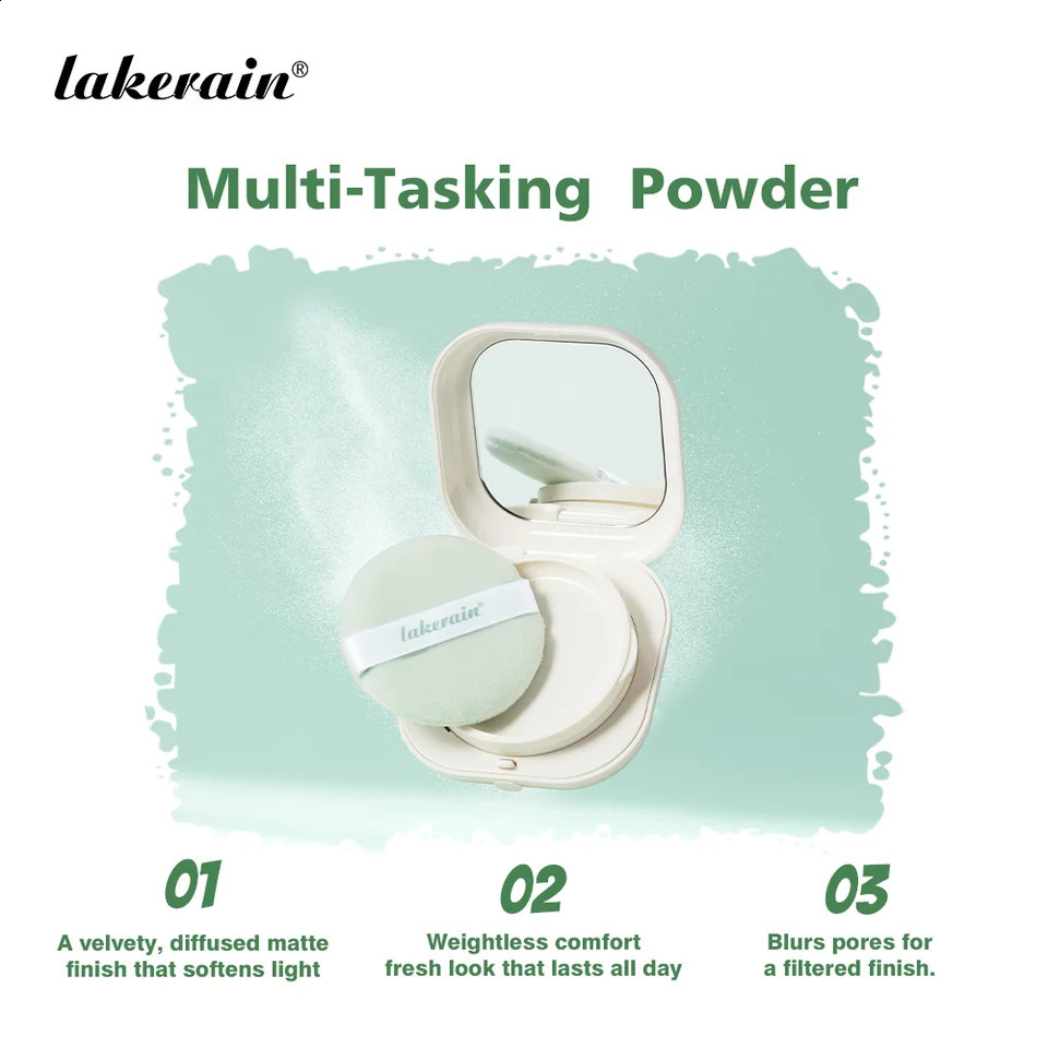 Lakerain Blurring Oil Control Powder Smooth Matte Finish Sweat Humidity Resistant Leak-Proof Design Blurring Hydrating Powder 260625 - view 3