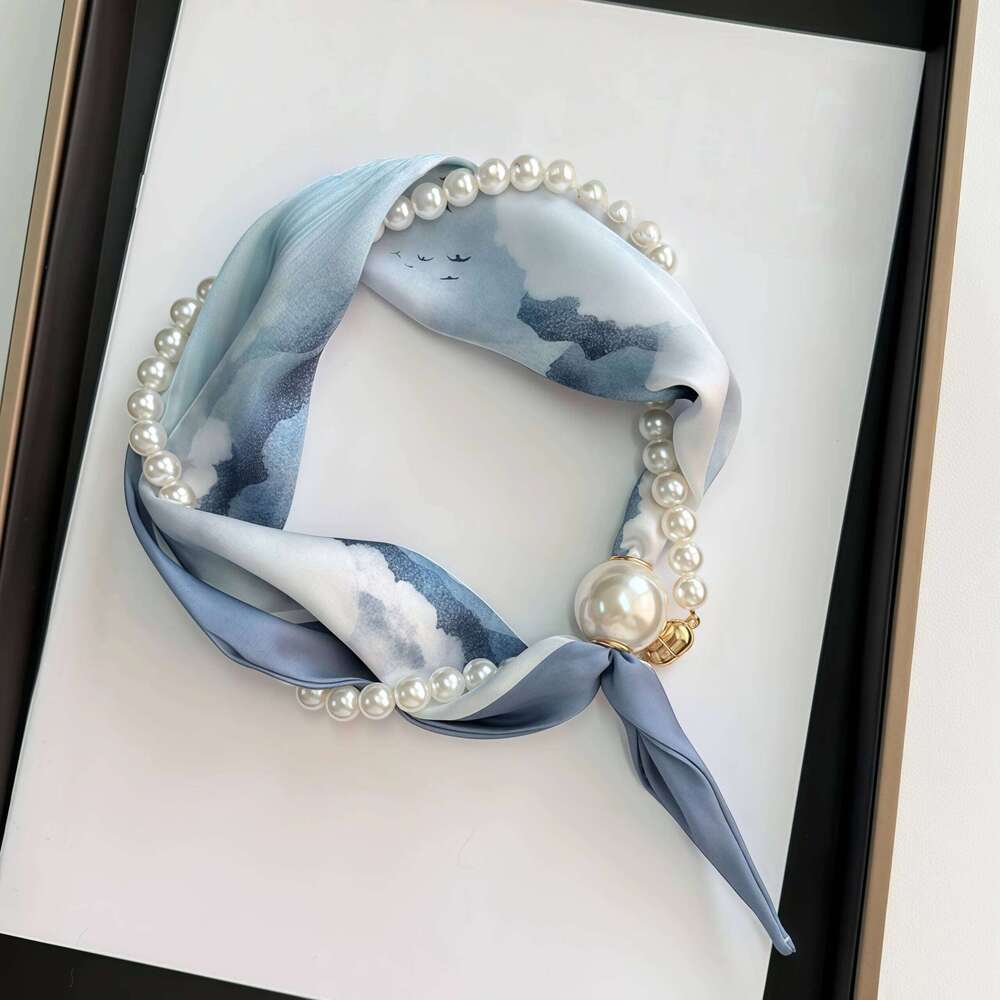 Necklaces Pearls Magnetic Buckles Short Collarbones Clothing Accessories Neck Protection Scar Covering Women's Scarves 26Y06226 - view 4