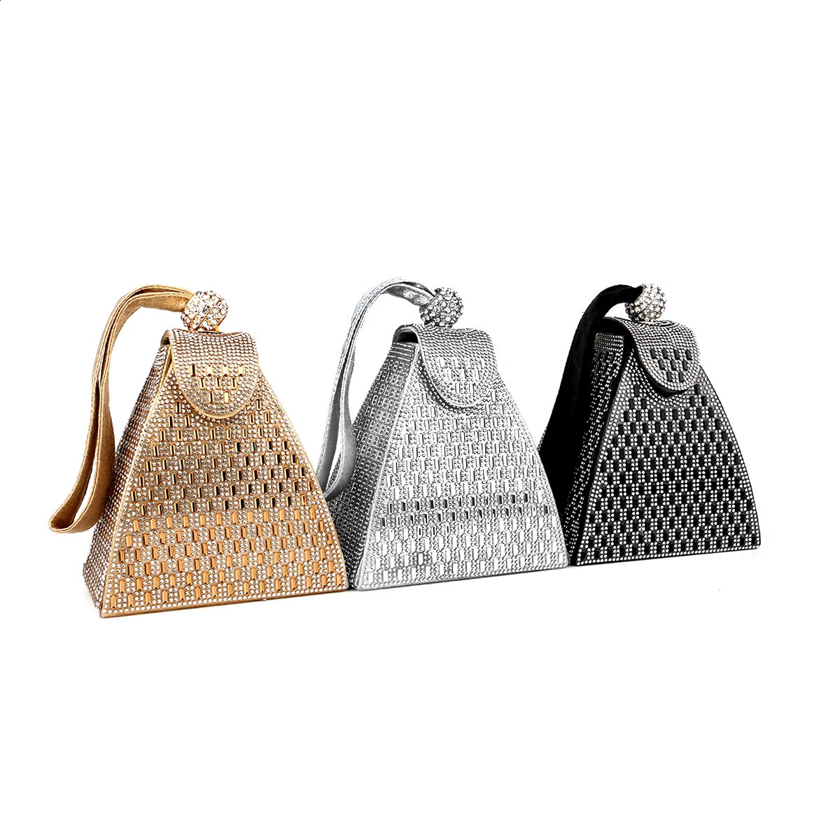 Fashion Lady Evening Bags Acrylic Day Clutch Triangle Diamonds Party Shoulder Handbags Banquet Purse a260625 - view 7