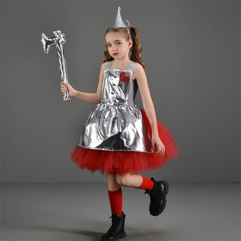Kids Girls Halloween Costume Wizard of Oz Scarecrow Tin Man Lion Witch Princess Tutu Dress Role Play Party Stage Dress Outfit 260617 - view 4
