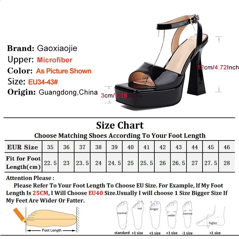 Summer Sandals Women 2026 Square Toe Buckle Strap High Heels Plus Size 3443 Outdoors Thick Platform Office Shoes for Ladies 260626 - view 6