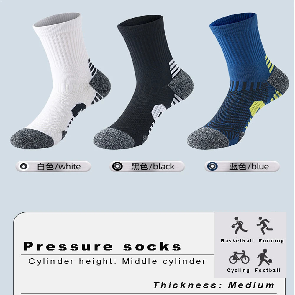 Men Sports Socks Shockabsorbing Cushion Terry Towel Cycling Running Hiking Tennis for Women 136 Pairs 260622 - view 5