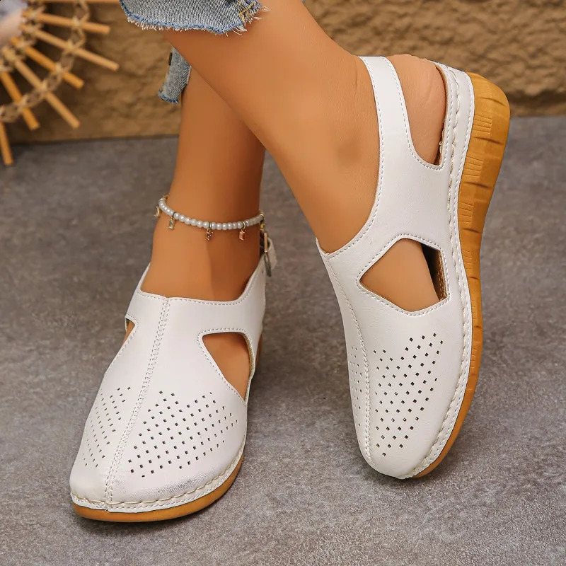 Womens comfortable wedge sandals summer simple and lightweight casual beach shoes large size 43 260626 - view 4