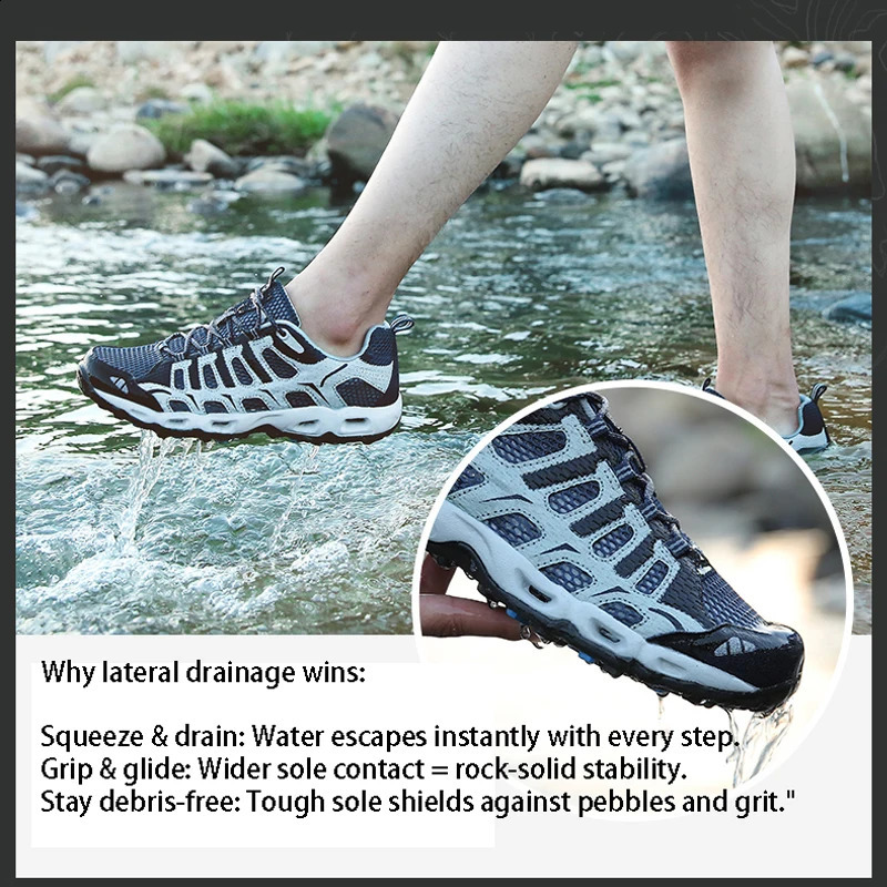 EOCENE Upstream Light water shoes Walking Quick dry Outdoor Hiking Gym Boating Kayaking Wading Beach comfort Snorkeling Sandal 260626 - view 5