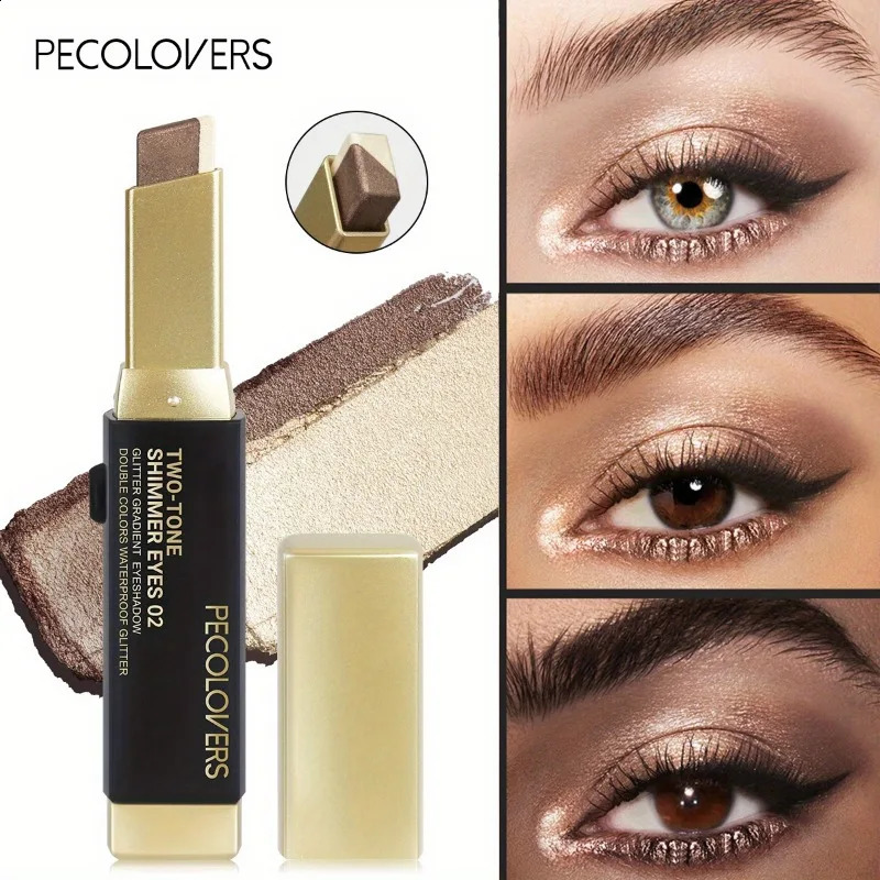 Dual-Tone Pearlescent Eyeshadow Sticks - Long-Lasting Waterproof with Vibrant Colorfastness - Perfect Gift for ValentineS Day 260626 - view 4