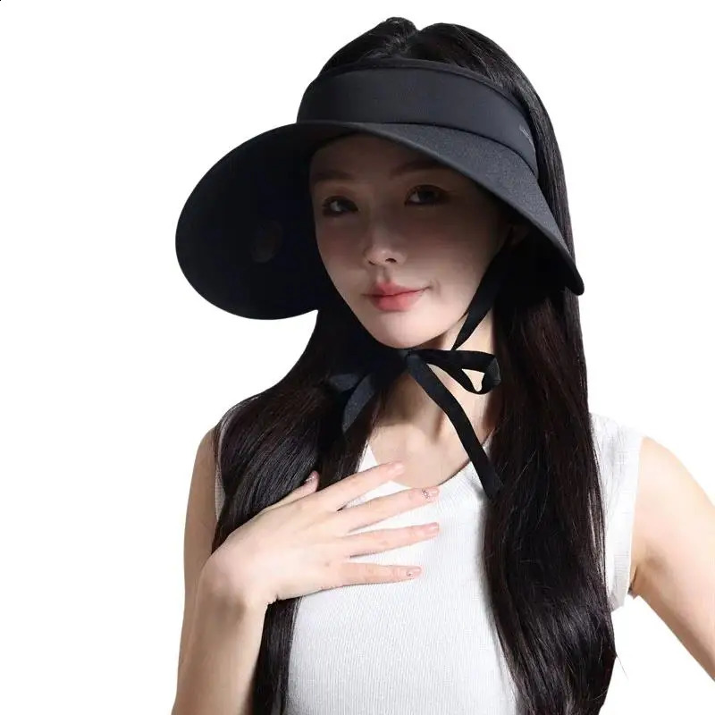BGS3Summer Outdoor Sun Hat For Women Fashionable Casual Wide Brimmed Hat Portable Fisherman Hat With Removable Sunscreen Shawl 260625 - view 7