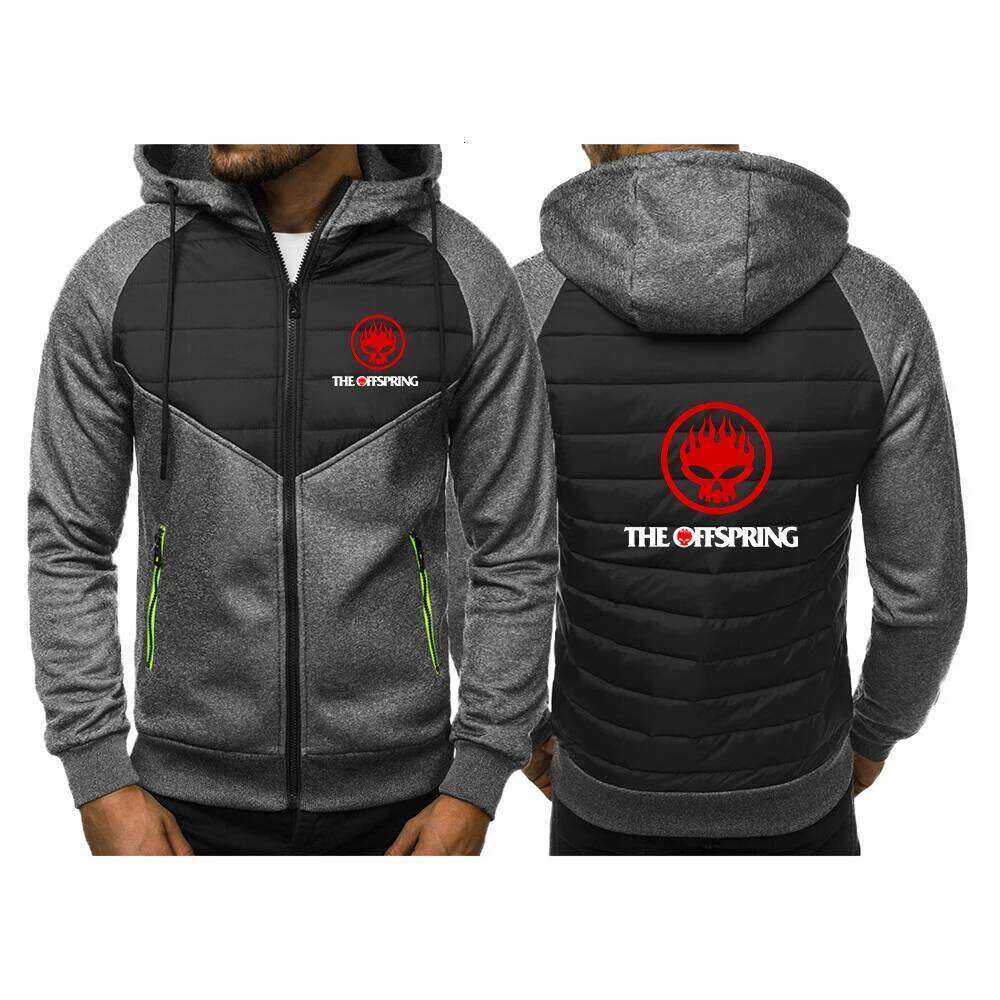 The Offspring Skull Logo 2025 Men's New Three-color Cotton Sweatshirts Long Sleeve Jacket Hoodie Zipper Clothing W260626