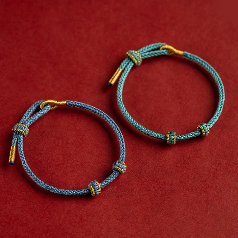 24cm Hand Woven Size Adjust DIY Red String Bracelets Adult Child Vintage Lucky Rope Bracelet Bangles Gift For Friends 260617 - view 6