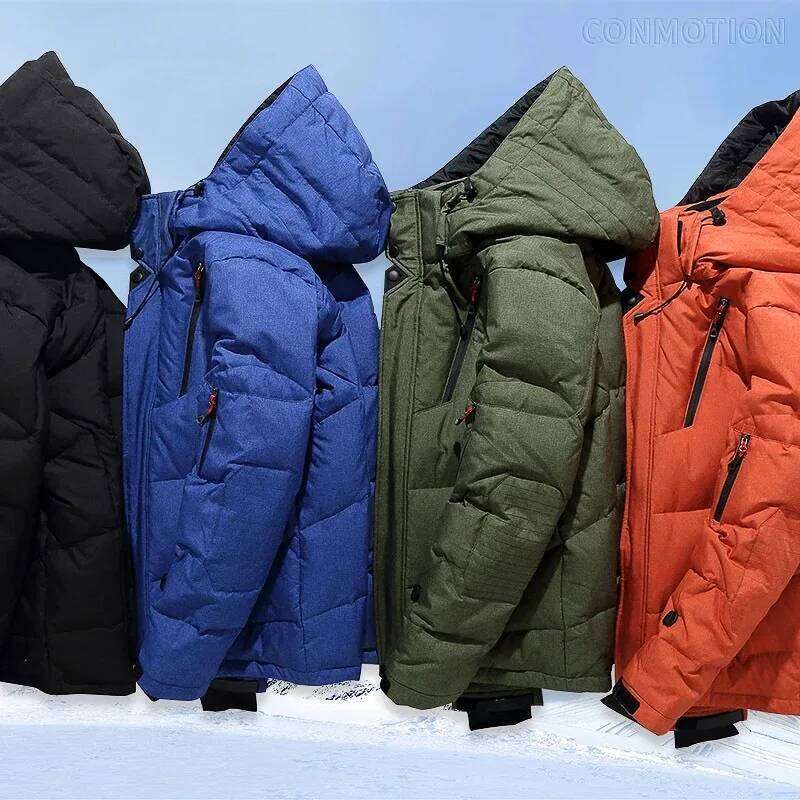 Winter White Duck Jacket Men Travel Hiking Thicken Warm Hooded Puffer Jackets Windproof Overcoat Down Coat Male Clothing J260626 - view 4