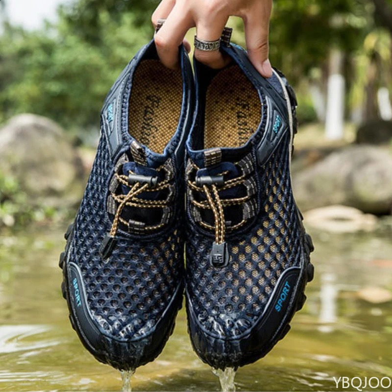 Summer Fashion Breathable Water Wading Mens Shoes Sports and Leisure Running Trend Flat Bottomed Mountaineering 260626 - view 7
