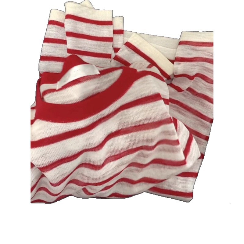 Super Comfortable Flattering~ Skin-Friendly And Breathable Tencel Linen Striped Knit T-Shirt For Women, Sun Protection Cover-Up Sun Protection Clothin - view 6
