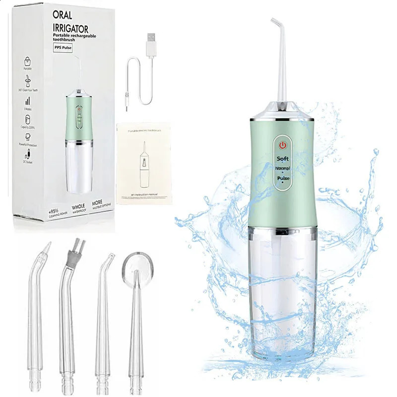 Powerful Battery Portable Electric Pick Ipx7 3 Modes Waterproof Toothbrush Combo Braces Kids Oral Irrigator Water Dental Flosser 260626