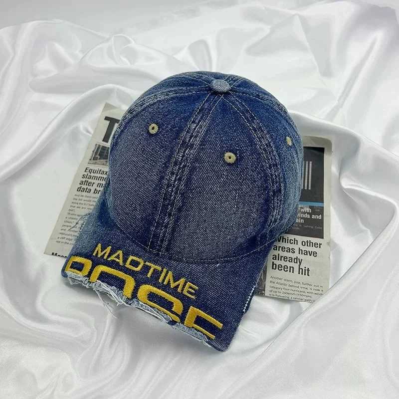 Embroidery New Letter Top Version Women Men Baseball Caps Washed Vintage Baseball Hats Unisex Casual SnapHat M260626 - view 7