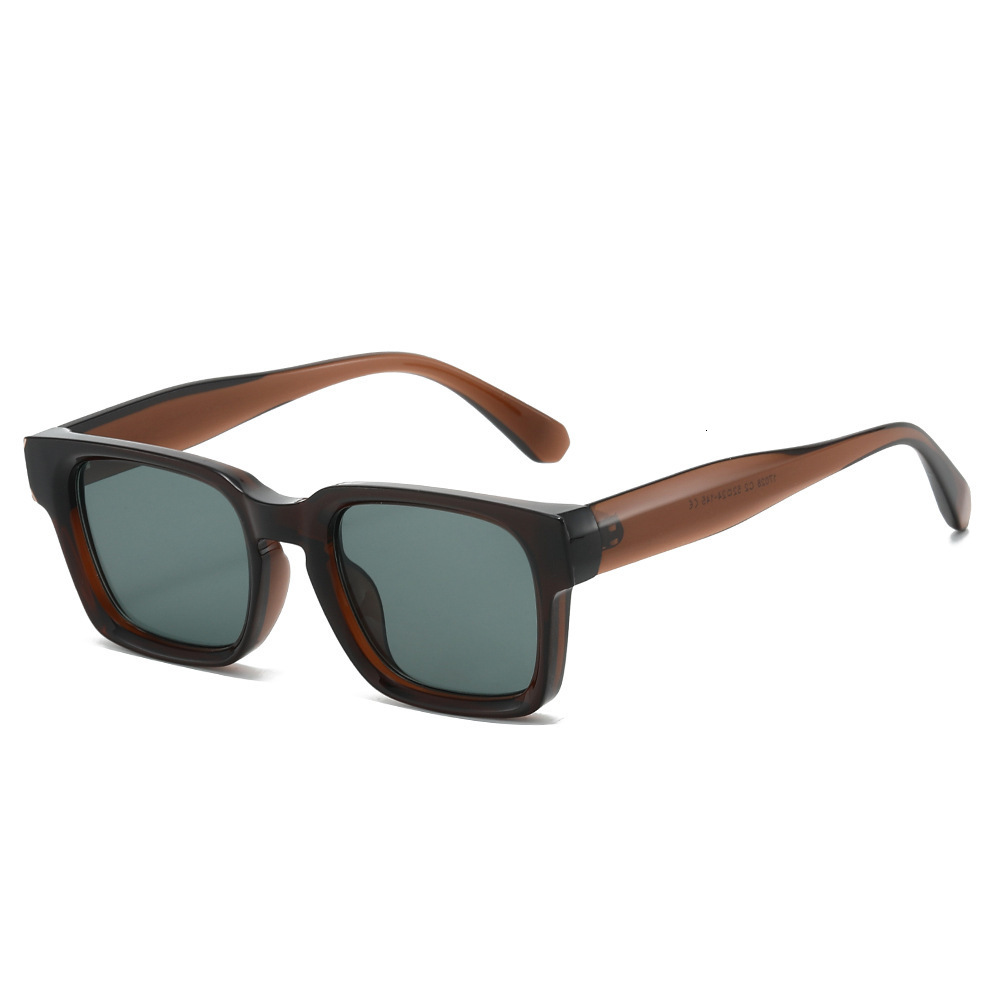 New Vintage Square-Frame Sunglasses, Fashionable Trendy, Same Style As Popular Online Influencers, Simple Versatile, Sun-Blocking And Sun-Protective S - view 6