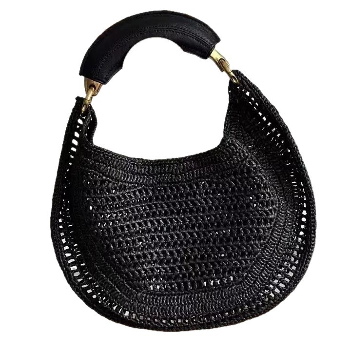 Women Light Luxury Fashion Hand Woven Makeup Bag Lightweight Beach For Vacations Hollow Out Small Design Handbag And Crossbody Bag - view 6