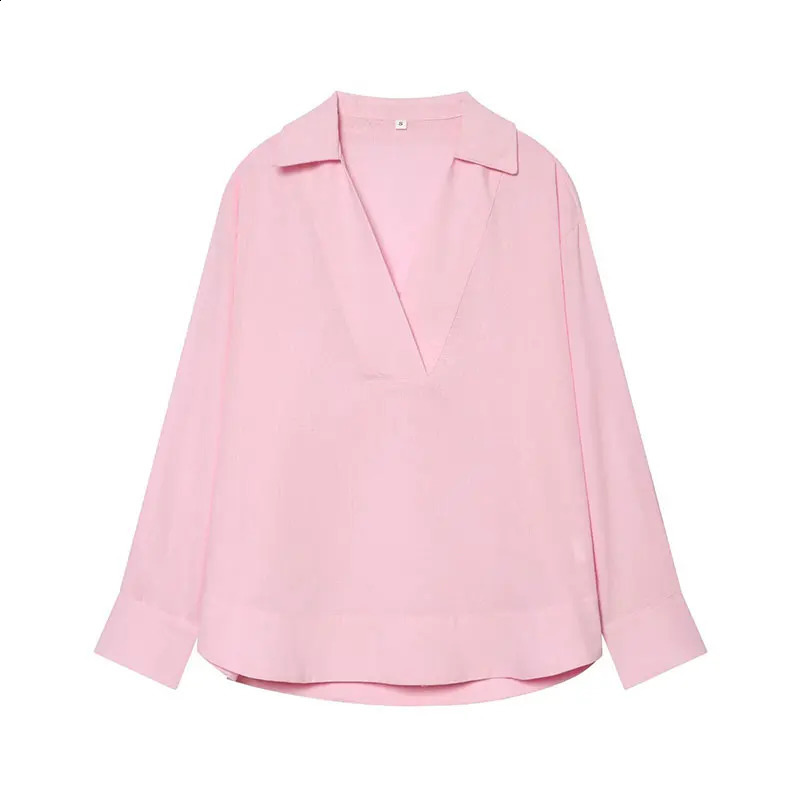 TFAFXY 2026 Summer Minimalist Women Shirt Fashion Chic Long Sleeve Casual Holiday Blouse 260626 - view 4