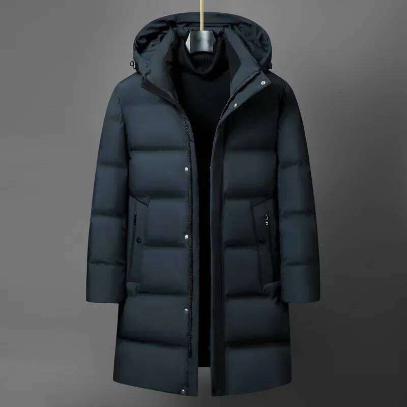 Canada Fashion Winter for Men Coat Parka Men's White Down Jacket Collar Hooded Warm Thick Long Padding M-4XL J260626 - view 5