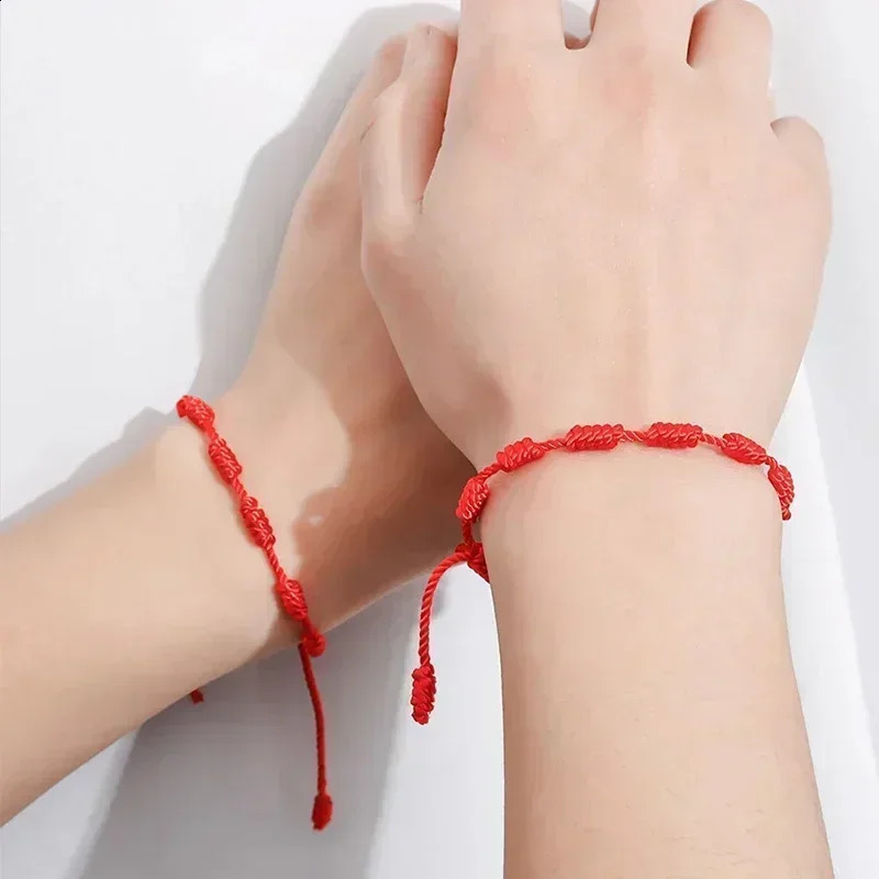 212pcs Lucky Red String Bracelet for Couple Good Luck Amulet Success Rope s Braided Wristband Handmade Jewelry Gift 260617 - view 4