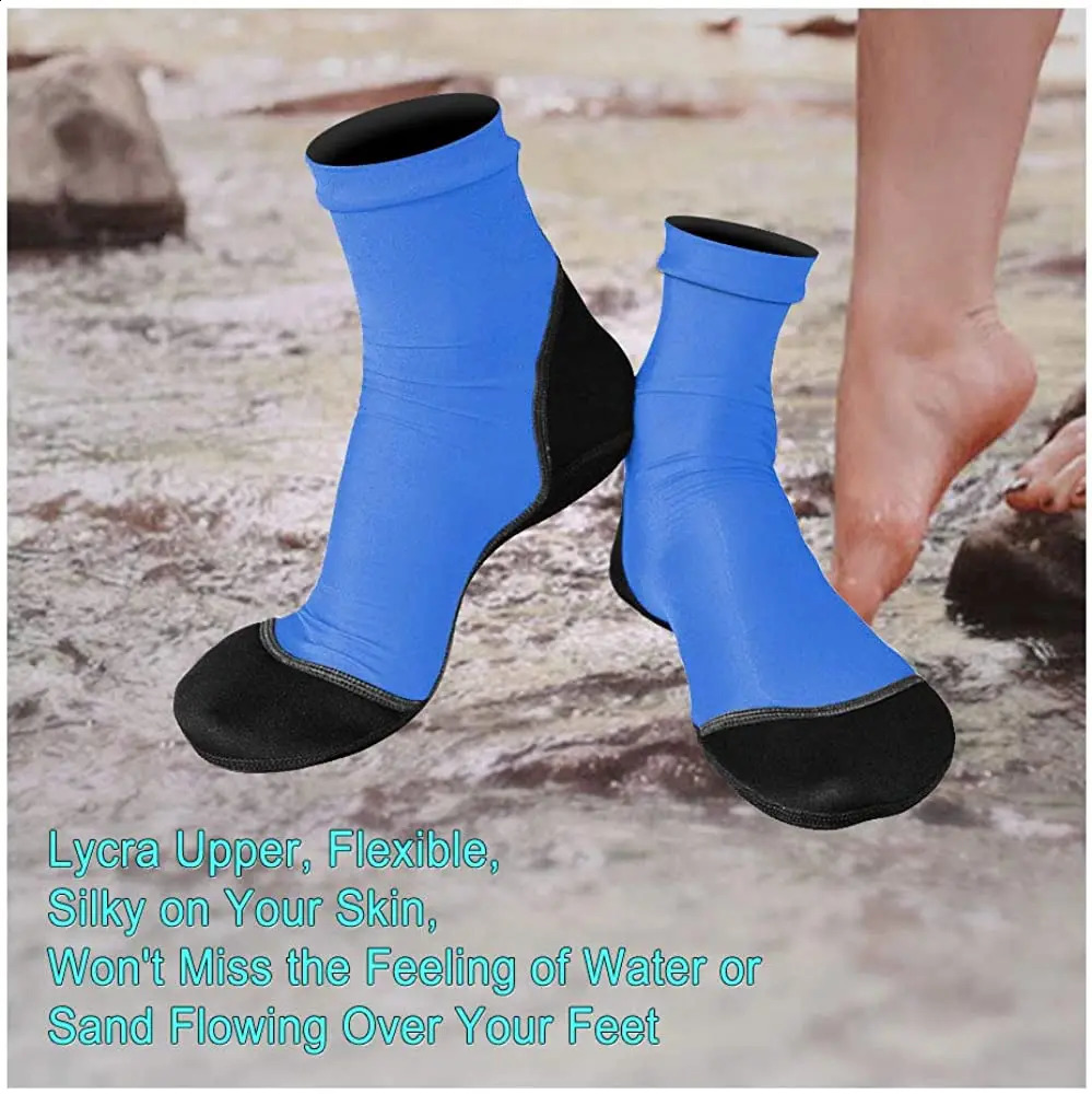 Neoprene Fin Socks for Sand Beach Volleyball Soccer Thin Polyester Uppers 15mm Soles Sun Protection Water Shoes 260626 - view 6
