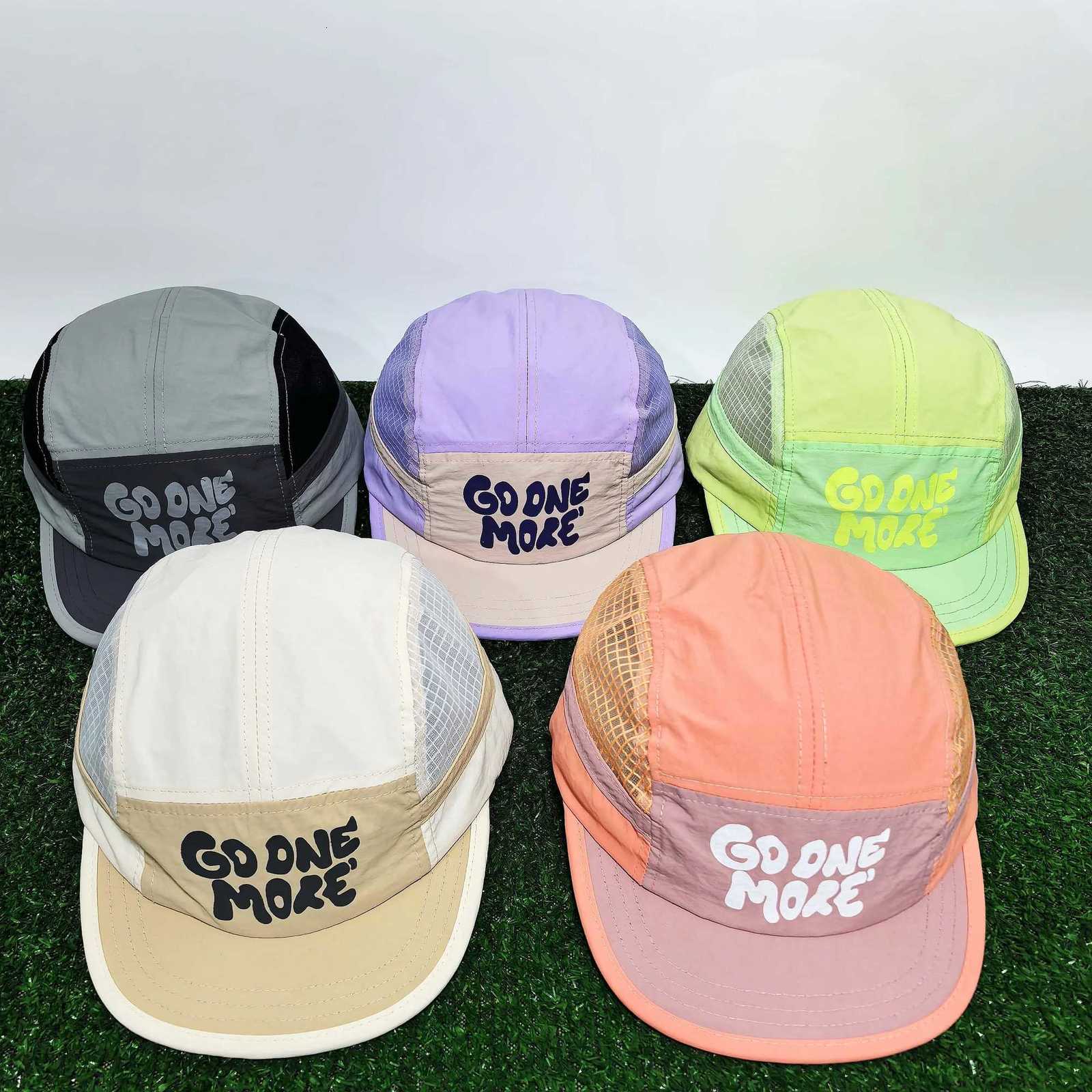 Sale GO ONE MORE Hot Letter Print 5 Panel Quick Dry Mesh Splicing Baseball Outdoor Sports Running Hats for Men Women M260626 - view 3