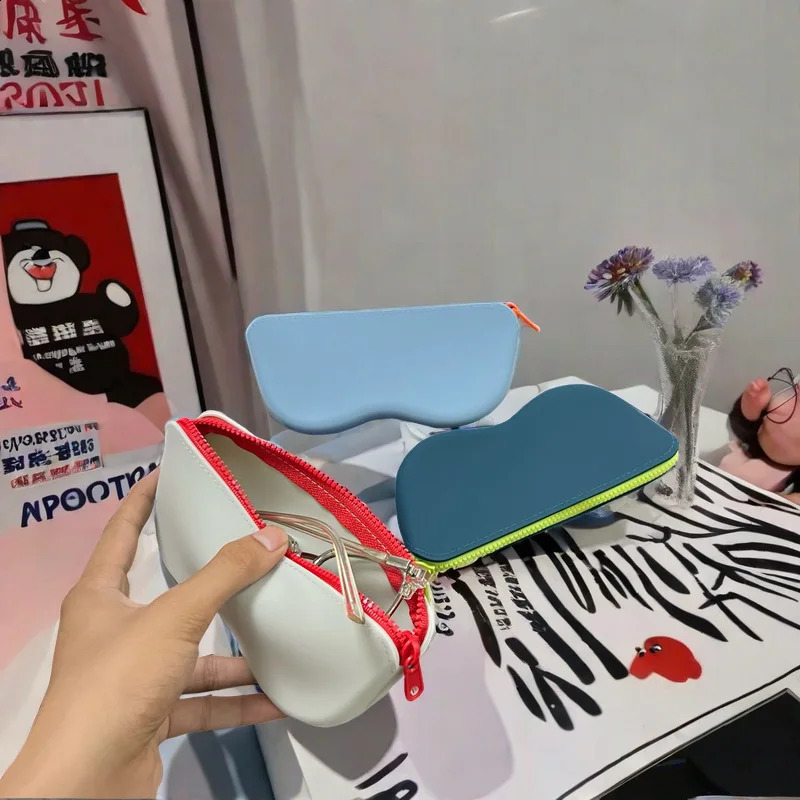 Silicone Zipper Glasses Bag Sunglasses Storage Protective Cover Hanging Bag Coin Purses For Women Girls Waterproof Glasses Box 260625 - view 5