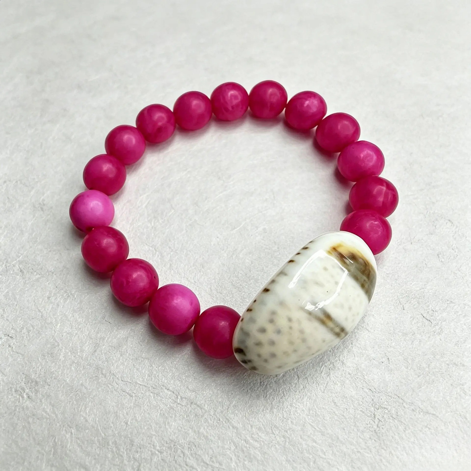Exaggeration y Colored Glass Bead Shell Conch Bracelet Boho Handmade Geometric Beades Elastic Rope Bracelets Hand Jewelry 260617 - view 5