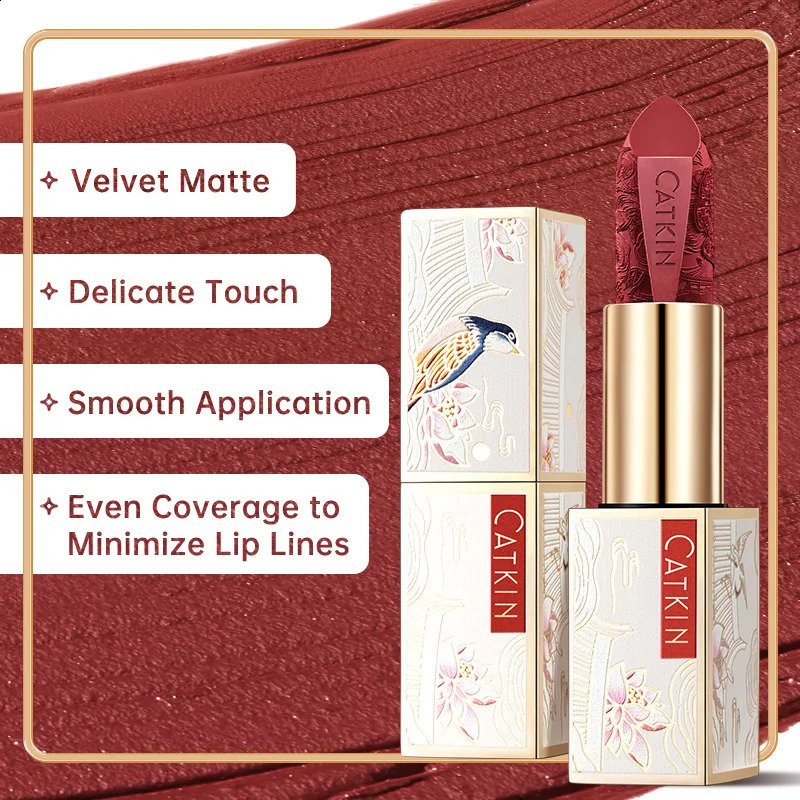 CATKIN Dreamworld Carving Lipstick Waterproof Long Lasting Satin Nourish izing Smooth Soft 013 Ounce-Chinese Style 260626 - view 4