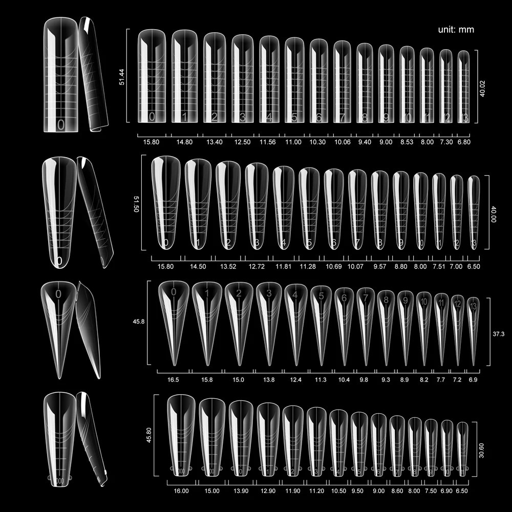 TP 168PCS Plastic Nail Forms for Manicure Full Cover Nail Tips Duet System Dual Forms Reusable Nail Extension Molds 12 Styles 260626 - view 6