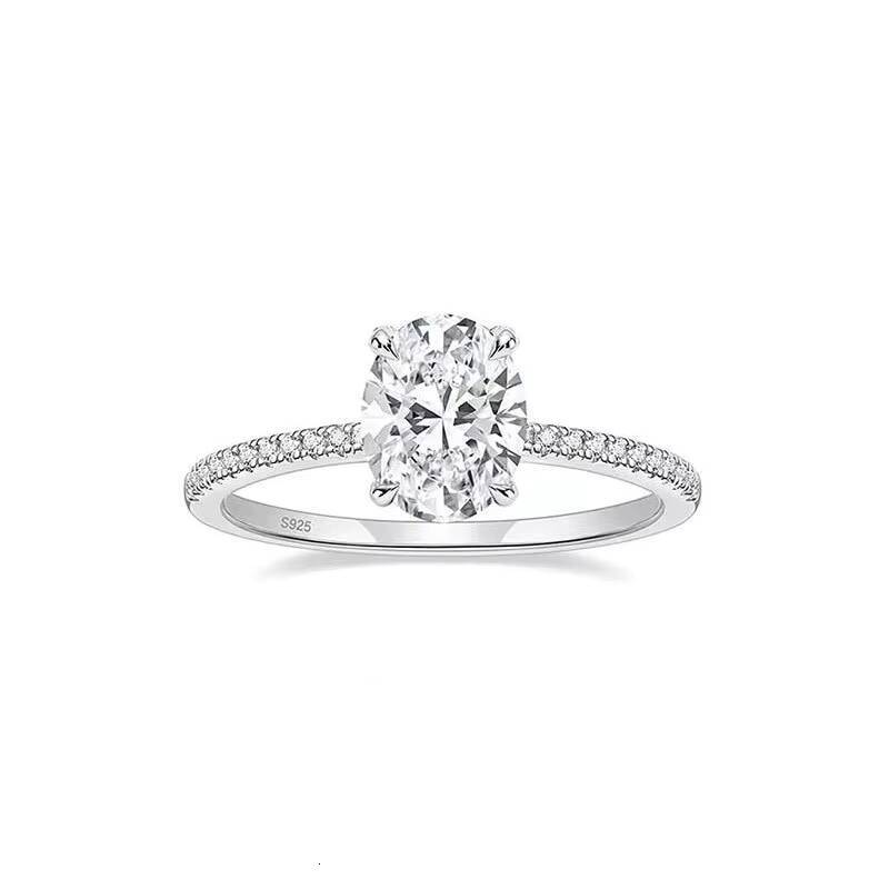 Toderi Custom Solitaire Big 2ct Gold 14k 18k Engagement Oval Vvs Moissanite Wedding Cvd Lab Grown Diamond Ring for Women - view 5