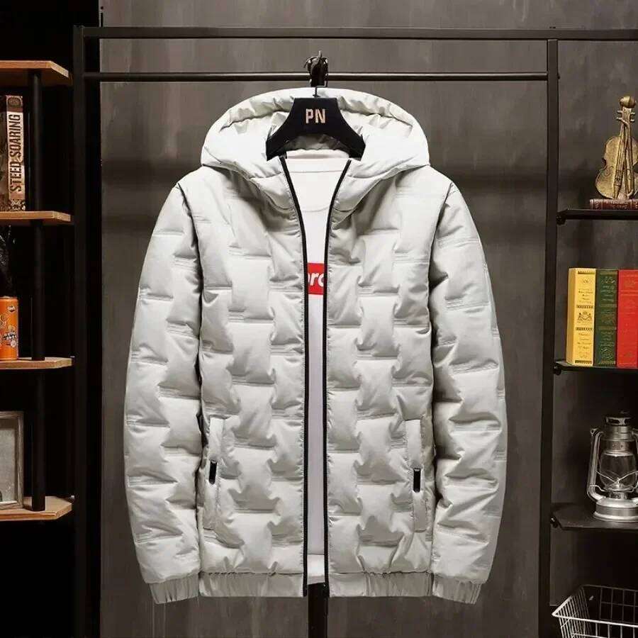 2026 Men's Thicked Down Cotton Jacket New Autumn Winter Warm Hooded Parkas Men Casual Zip Cotton-padded Coat Windproof Outerwear J260626 - view 3