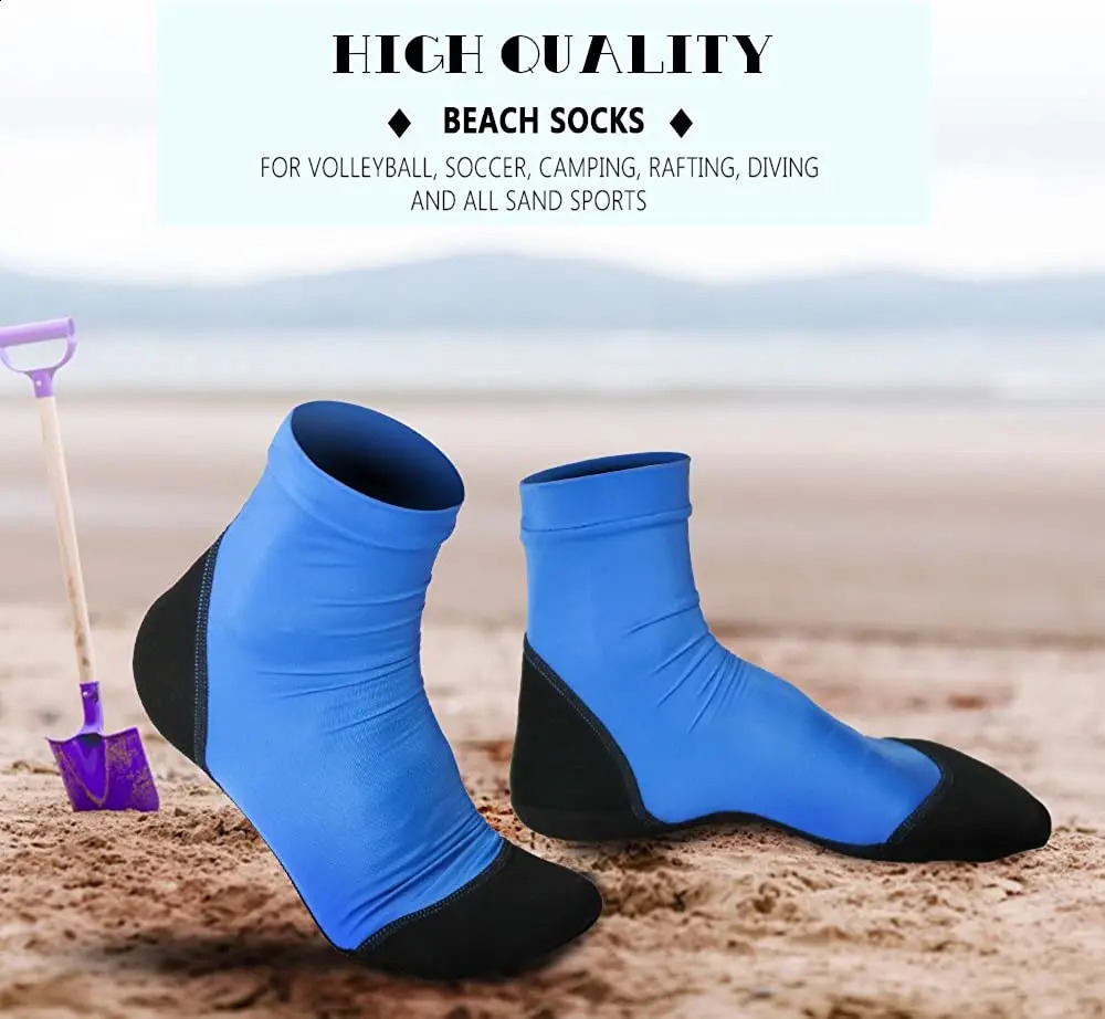 Neoprene Fin Socks for Sand Beach Volleyball Soccer Thin Polyester Uppers 15mm Soles Sun Protection Water Shoes 260626 - view 4