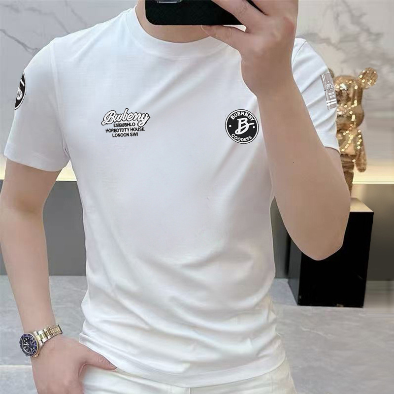 Trendy Brand 2026 Model Pure Cotton Short-Sleeve Men's Summer New Round-Neck Fashion Casual Versatile Slim-Fit T-Shirt Top - view 4