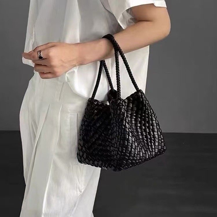 Luxury Fashion Bag 2026 Woven Goddess Style Top Handle Bag for Women, Premium Embossed Texture Handbag, Trendy Hot Sale Ladies Purse - view 3