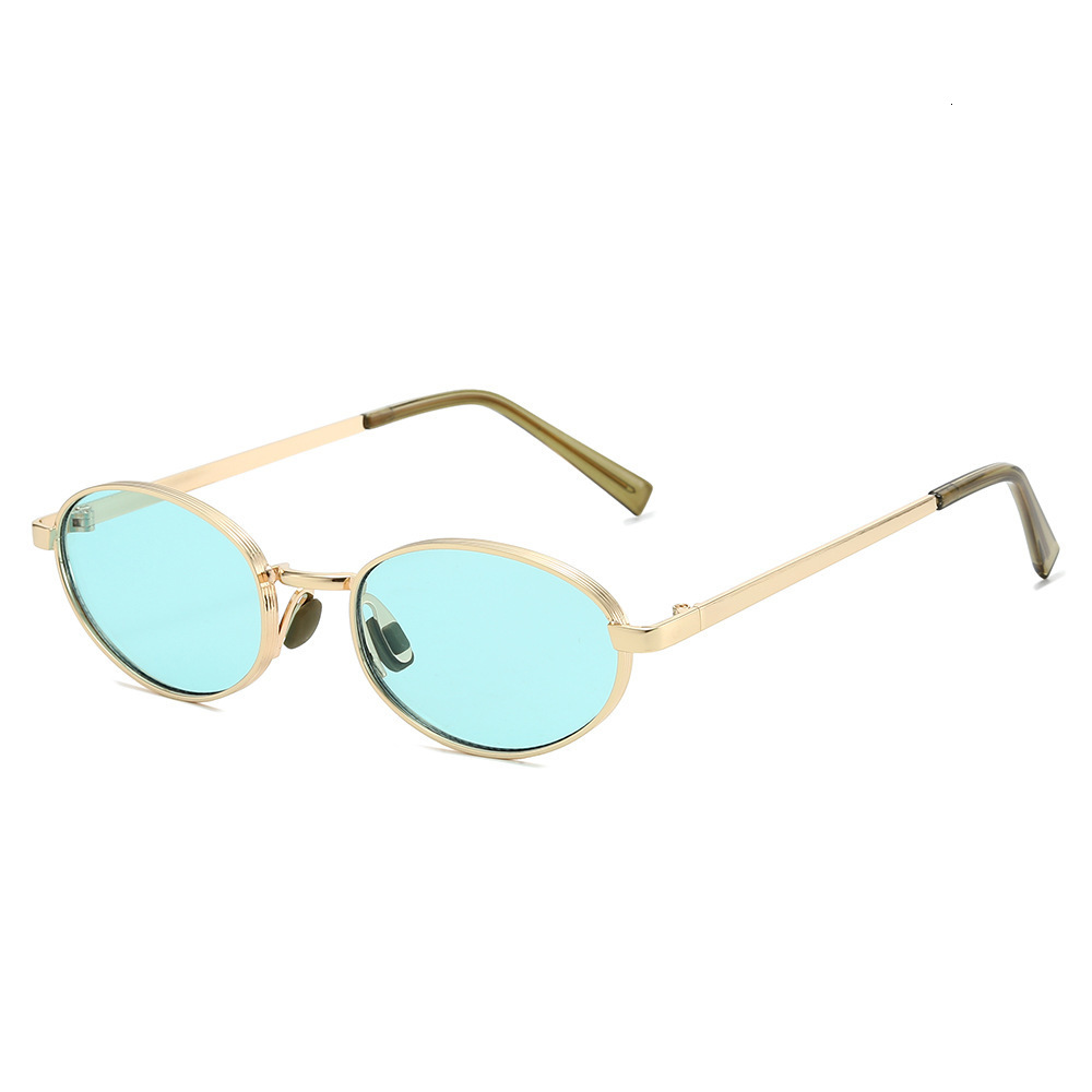 Small-Frame Sunglasses, New Personalized Metal Sunglasses For Men And Women, Trendy Oval-Frame Glasses - view 4