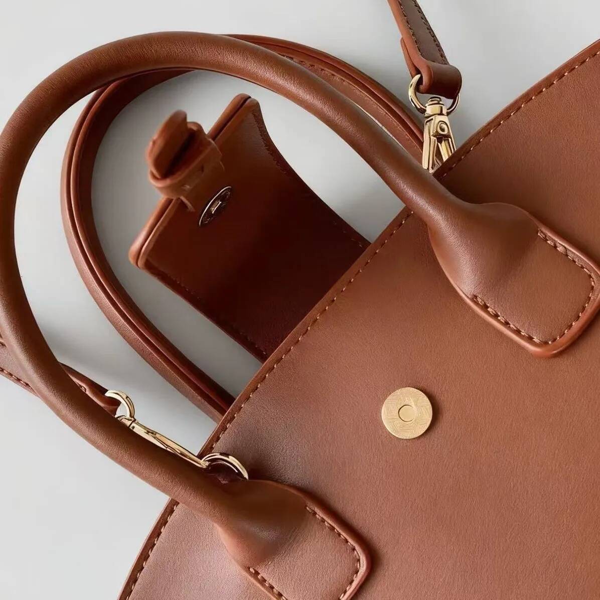 Fashion Bucket Bag PU Leather Handbags Large Shoulder Crossbody Half Moon Basket Bags For Women 2025 Tote Andralyn - view 5